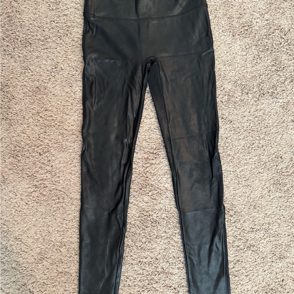 Spanx Black Faux Leather Leggings